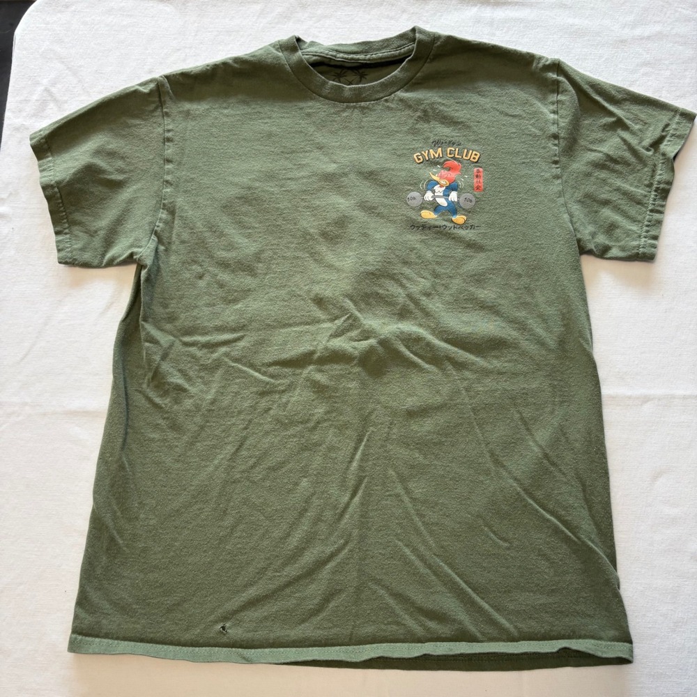 Woody Woodpecker, Gym Club T-Shirt, Green, Large, Good, $25